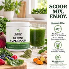 Greens Superfood Powder - Scoop. Mix. Enjoy.