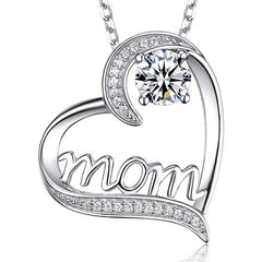 Heart-Shaped Mom Necklace
