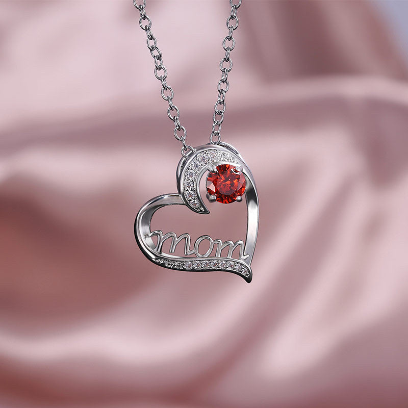 Heart-Shaped Mom Necklace